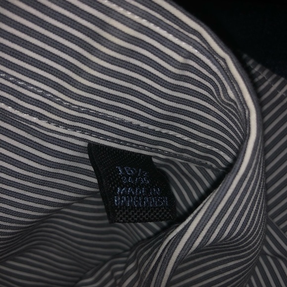 Men’s Gray Marc Anthony Slim Fit Dress Shirt - Picture 3 of 3